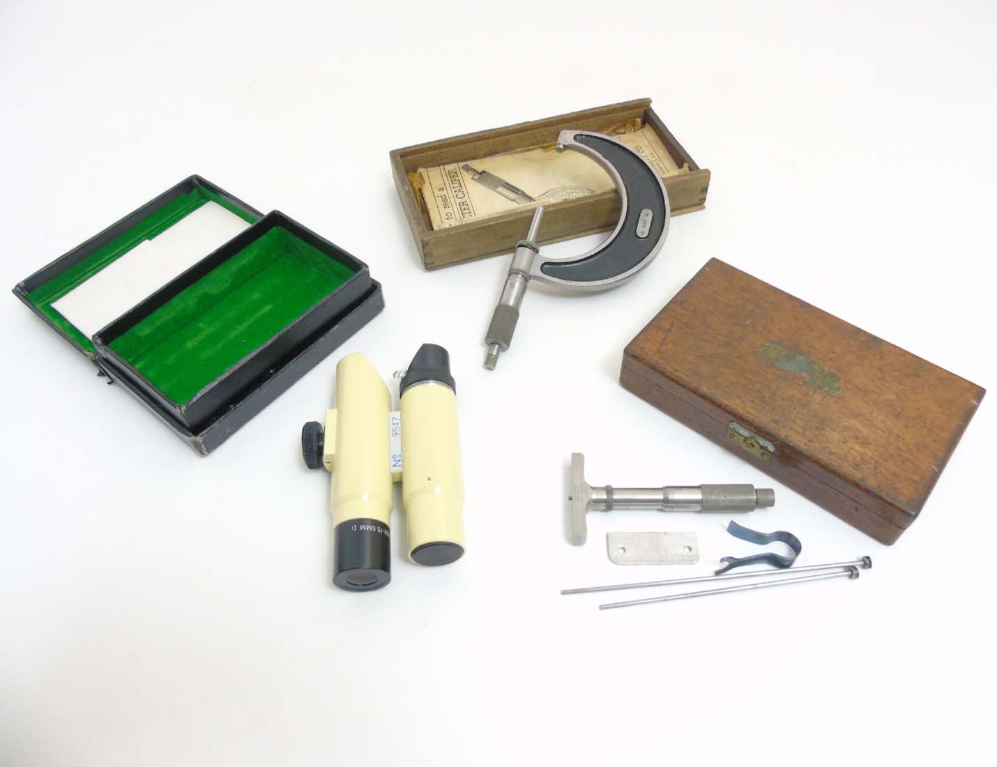Draughtsman's tools : To include a crack detection microscope, a LS Starrett C.