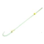 Walking Stick : A green glass walking stick with twist decoration.