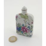 An Oriental porcelain Famille Rose rectangular snuff bottle,