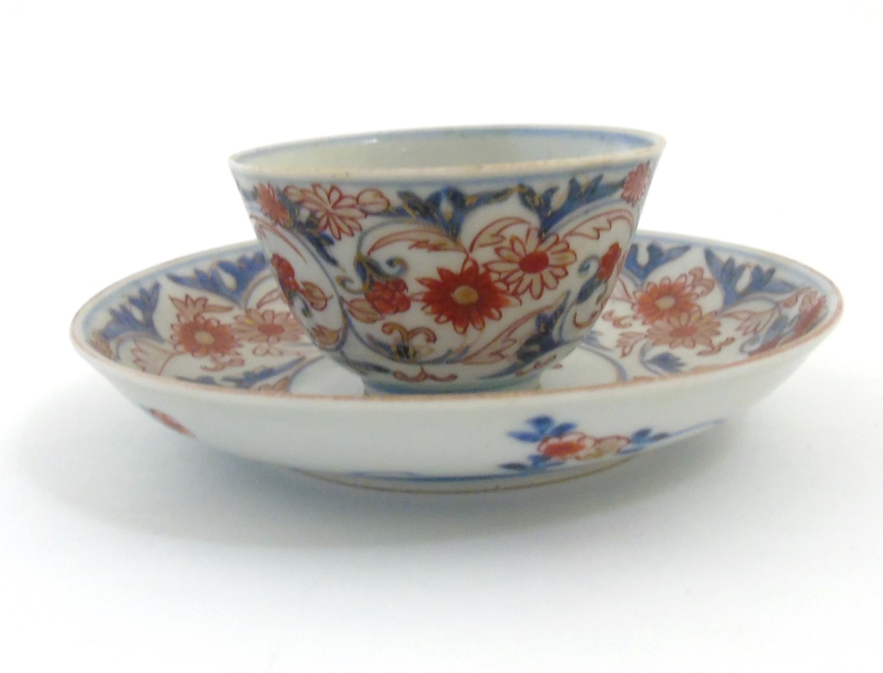 A Japanese Imari cup and saucer, - Image 4 of 6