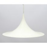 Vintage Retro : A Danish designed Pendant light / Lamp , a ' Semi ' , with white livery ,