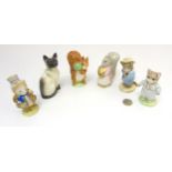 Six Beswick figurines comprising 5 Beatrix Potter figurines including 1997 'Tom Kitten' by Royal