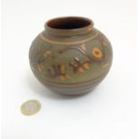 Scandinavian Studio Pottery: a Swedish pot by Nittsjo, Sweden designed by Erik Mornils,