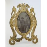 A Victorian easel / strut photo frame / hanging frame,