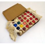 Toys / Games : an original boxed set of Crystalate Snooker Pool balls (24) ,