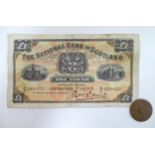 Collectable Banknote : A 1942 National Bank of Scotland £1 note,