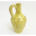 Scandinavian Studio Pottery: A Swedish yellow flask by Nittsjo,