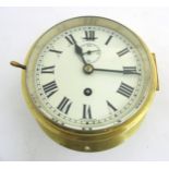 Brass Ships Clock : a 5 3/4" ship's Clock with inset seconds dial at 12,