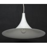 Vintage Retro : A Danish designed Pendant light / Lamp with white livery , model Semi ,