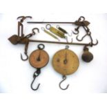 Assorted scales to include a ' Salters Improved Spring balance', ' Hughe's Pocket balance',