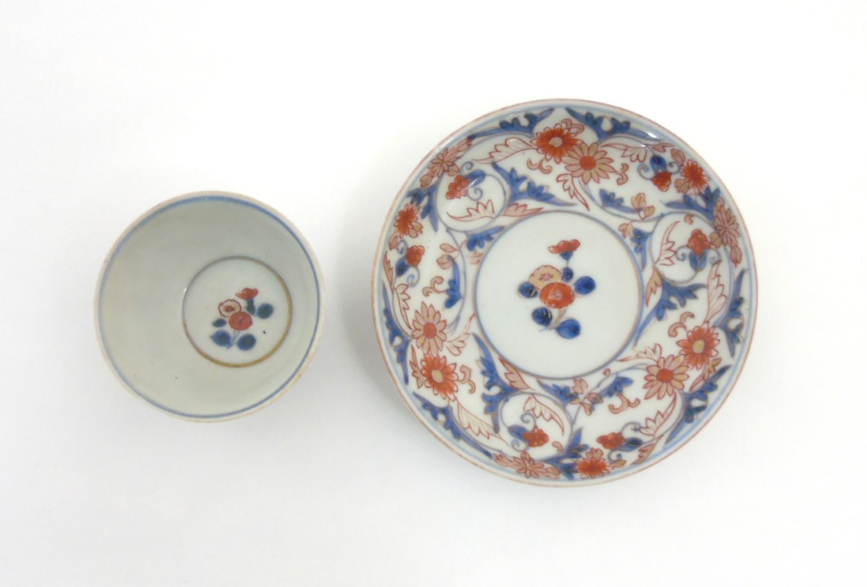 A Japanese Imari cup and saucer, - Image 5 of 6