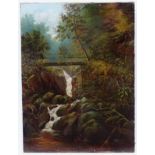 James Boyd XIX, Oil on canvas, A Welsh waterfall, Signed and dated '1890' lower left.