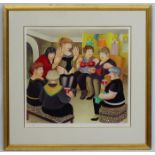 After Beryl Cook (1926-2008), Limited edition signed coloured print 513/650, ' Party Girls ' 1999,