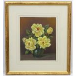 Joan Knight, XX, East Anglian School, Pastel, Golden Shower Rose, Signed lower right,