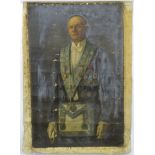 E Swan 1935 Manchester, Oil on canvas ( no stretcher ) Masonic,