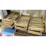 6 timber garden produce boxes,