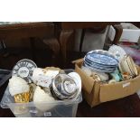 Two boxes of miscellaneous ceramics CONDITION: Please Note - we do not make