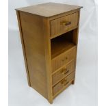A retro walnut bedside cabinet by Avalon CONDITION: Please Note - we do not make