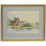 St Clair O'Malley early XX, Irish, Watercolour, ' Brantham Mill, Suffolk ' ,