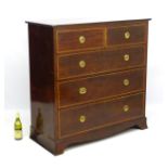 A mid / late 19thC mahogany chest of drawers,