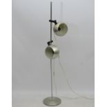 Vintage Retro : A Danish designed Standard lamp / with double pointable lights ,