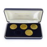 Collectable coins: A boxed set of four commemorative medals,