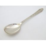 An Art Deco silver preserve spoon hallmarked Sheffield 1939 Frank Cobb & Co Ltd.