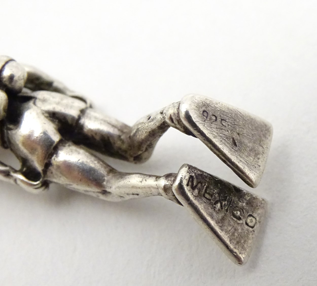 A Mexican silver pendant formed as a model of a scuba diver . Marked under. - Image 2 of 6