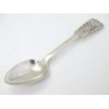 An Irish silver Horticultural Society of Ireland large fiddle pattern teaspoon,