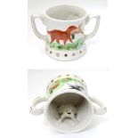 A Staffordshire Loving Mug / Frog mug,