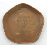 Advertising : Teacher's Whisky - A weighted copper advertising ashtray.