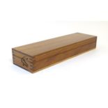 A stained mahogany long hinged box 16" x 4 3/4" x 1/2" high CONDITION: Please Note