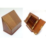 Stationery cabinet : a 20 thC mahogany 2 door stationery cabinet with tiered sections ,