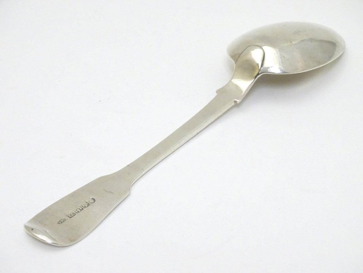 A Scottish silver fiddle patter tablespoon hallmarked Edinburgh 1835 maker William Constable. - Image 4 of 5