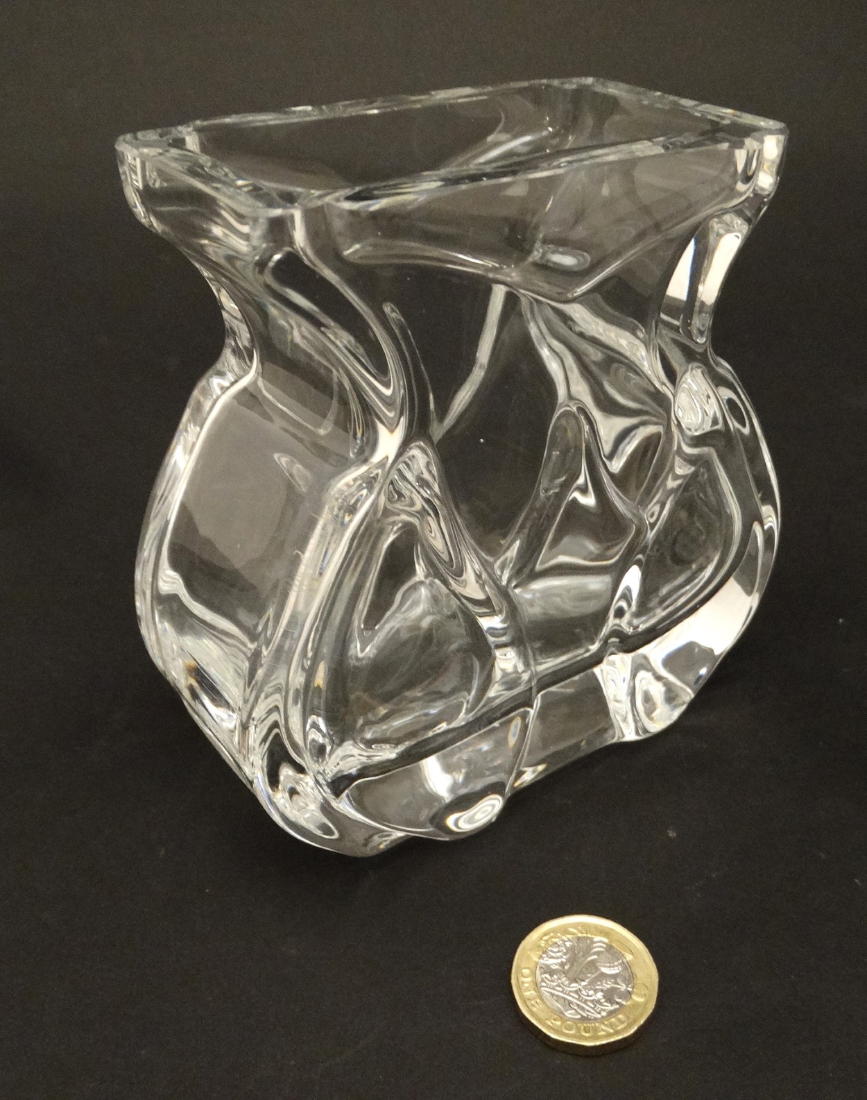 A mid 20thC Scandinavian Royal Krona glass vase, signed and numbered to base, - Image 3 of 8