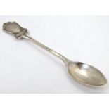 A silver teaspoon hallmarked Sheffield 1935 with silver jubilee mark maker Gladwin Ltd.