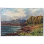 H.Hadfield Cubley 1901, Oil on canvas, 'Gurloch Head, North Barrow', Signed and dated lower right.