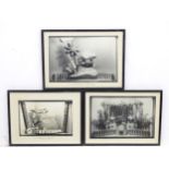 Advertising competition: Two 1950s framed black and white photographs of shop window advertising