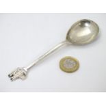 A Souvenir silver spoon, the handle surmounted by image of Yorkminster.