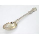 A Victorian silver spoon with engraved decoration hallmarked London 1855 maker Chawner & Co.