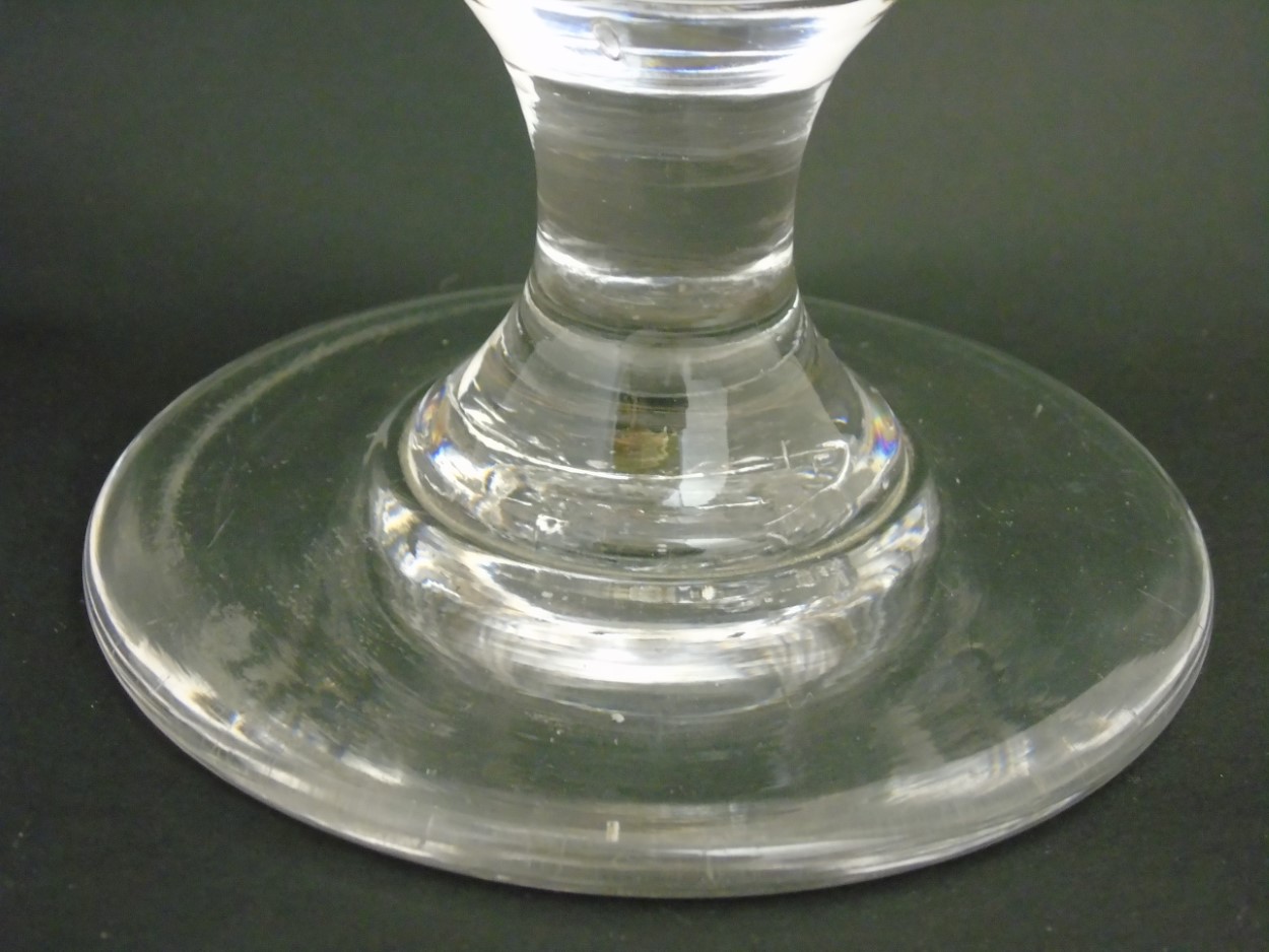 A large clear glass rummer 8 1/2" high x approx 6" diameter CONDITION: Please Note - - Image 2 of 4
