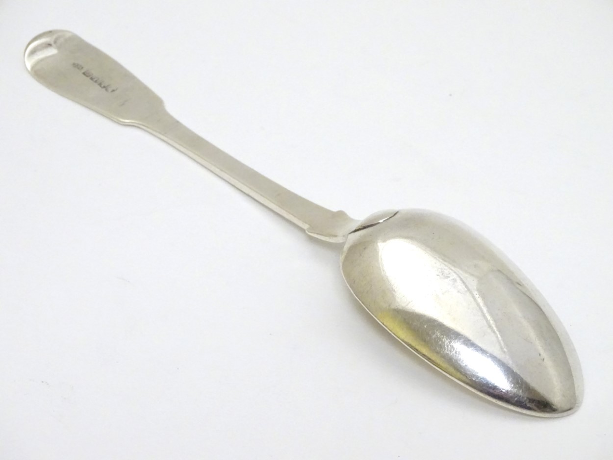 A Scottish silver fiddle patter tablespoon hallmarked Edinburgh 1835 maker William Constable. - Image 5 of 5