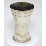 Political Interest : A Victorian silver beaker engraved ' Lords & Commons Prize Shoeburyness 1871' .