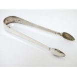 Silver sugar tongs hallmarked London 1815 maker Thomas Wallis & Jonathan Hayne 5 1/2" long (36g)