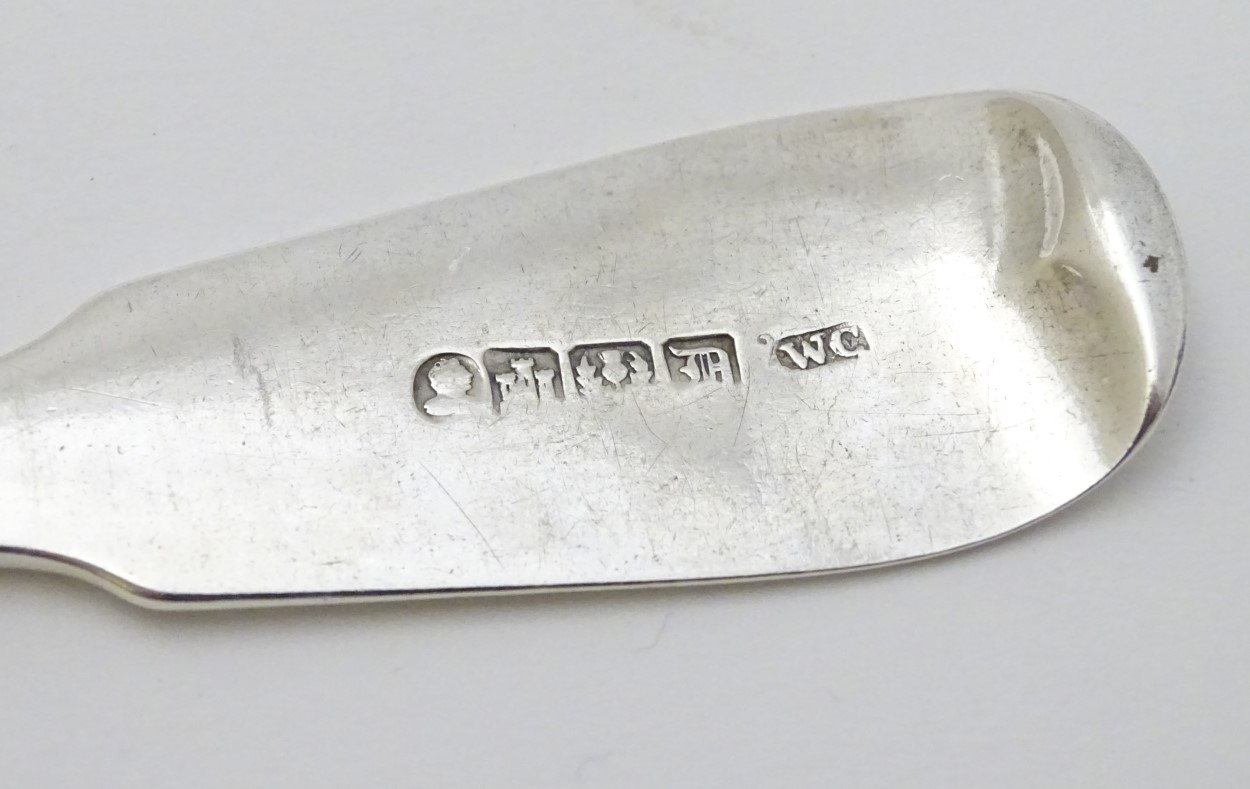 A Scottish silver fiddle patter tablespoon hallmarked Edinburgh 1835 maker William Constable. - Image 2 of 5