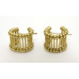 Links of London : A pair of 18ct gold earrings by Links of London CONDITION: Please
