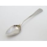 A George III silver teaspoon hallmarked London 1803 maker Stephan Adams.