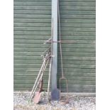 Irrigation tools : an adjustable borehole cutter , 3 differing sized drainage channel tools ,