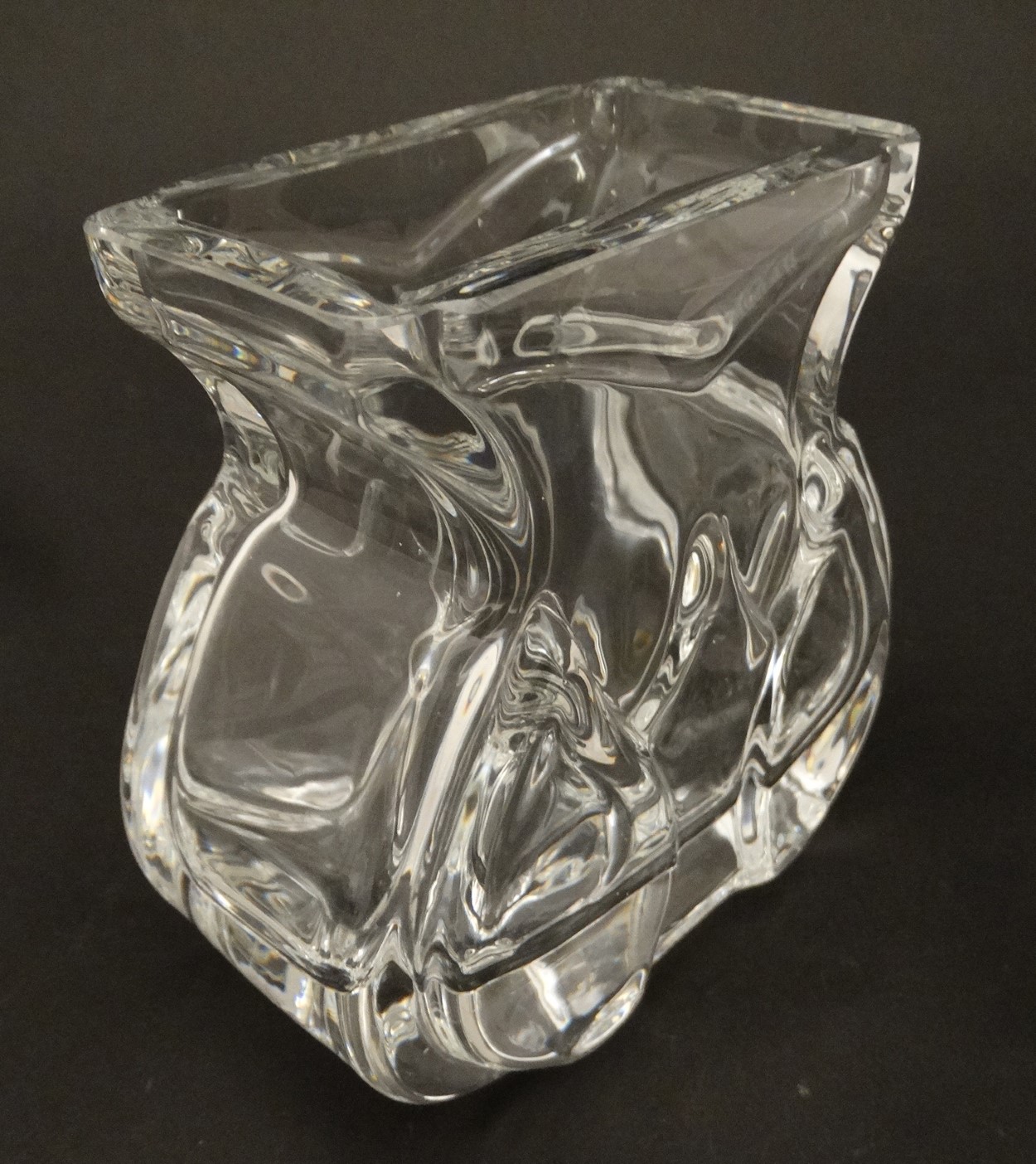 A mid 20thC Scandinavian Royal Krona glass vase, signed and numbered to base, - Image 4 of 8
