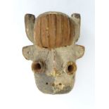 Tribal : An Ethnographic Native Tribal painted African mask. Approx. 12 1/4" long.